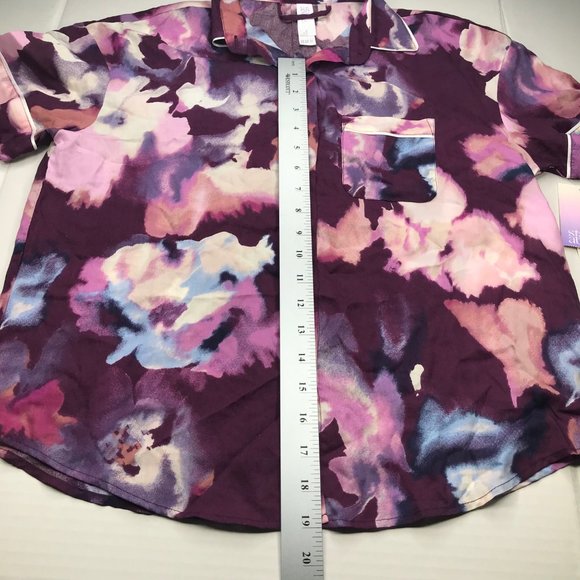 Stars Above Women's Button Sleep Shirt XS Purple New - Picture 13 of 14
